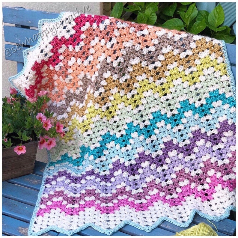 Festival Granny Ripple Crochet Blanket Pattern,Crochet Afghan blanket Pattern, pattern,PDF Pattern, PDF Crochet Tutorial Instant Download. image 3