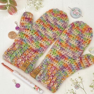 Crochet Mitten Pattern, Glove Pattern, Winter Warming Mitten Pattern, Instant Download, PDF Crochet Tutorial, PDF Pattern, SewHappyCreative image 3