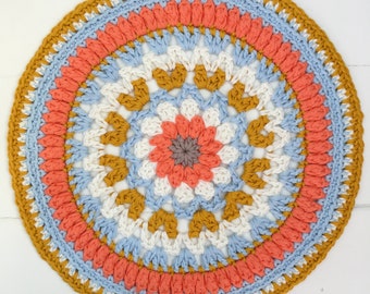 Crochet Mandala Pattern Mandala Doily pattern,Crochet Doily, Suzy Mandala - Instant Download PDF Crochet Pattern Tutorial