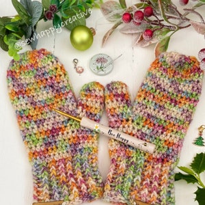 Crochet Mitten Pattern, Glove Pattern, Winter Warming Mitten Pattern, Instant Download, PDF Crochet Tutorial, PDF Pattern, SewHappyCreative image 6