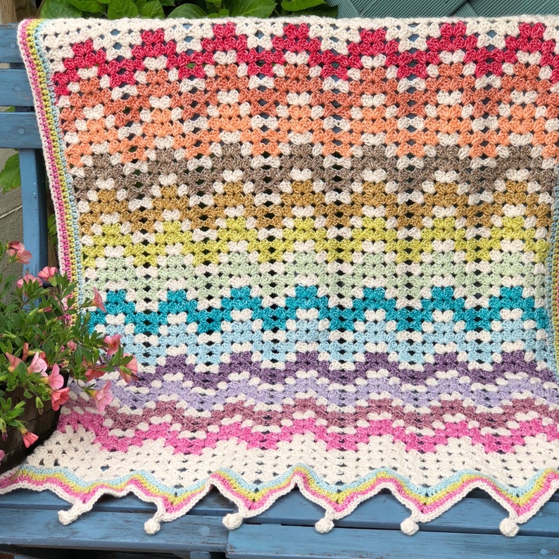 Festival Granny Ripple Crochet Blanket Pattern,Crochet Afghan blanket Pattern, pattern,PDF Pattern, PDF Crochet Tutorial Instant Download. image 1