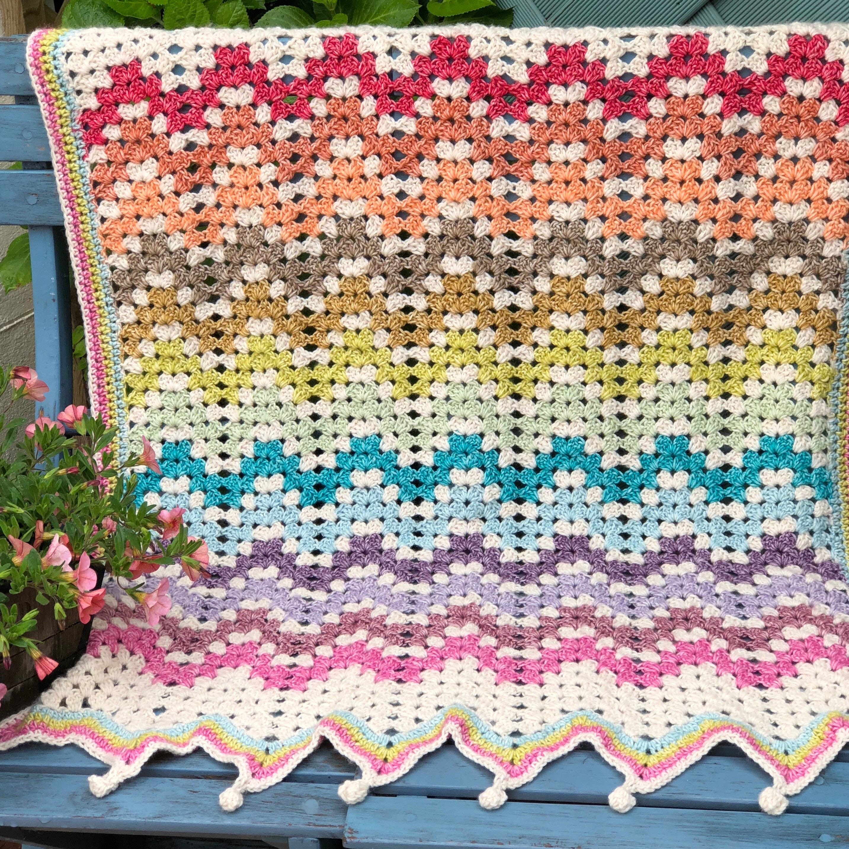 Festival Granny Ripple Crochet Blanket Patterncrochet Afghan Etsy