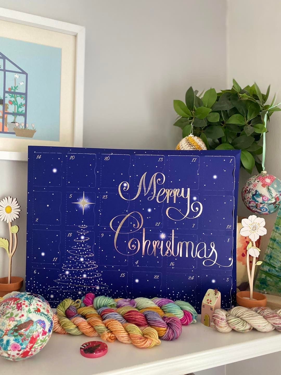 Christmas Advent Calendar Hand Dyed Yarn DK 24 Hand Dyed Etsy