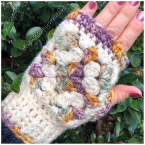 Granny Square Crochet Pattern,Wrist Warmers Pattern, Crochet Pattern, Mitten Pattern, Crochet Mittens,Instant Download PDF Crochet Tutorial. image 7