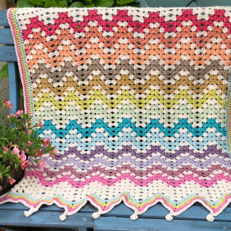 Festival Granny Ripple Crochet Blanket PatternCrochet Afghan | Etsy