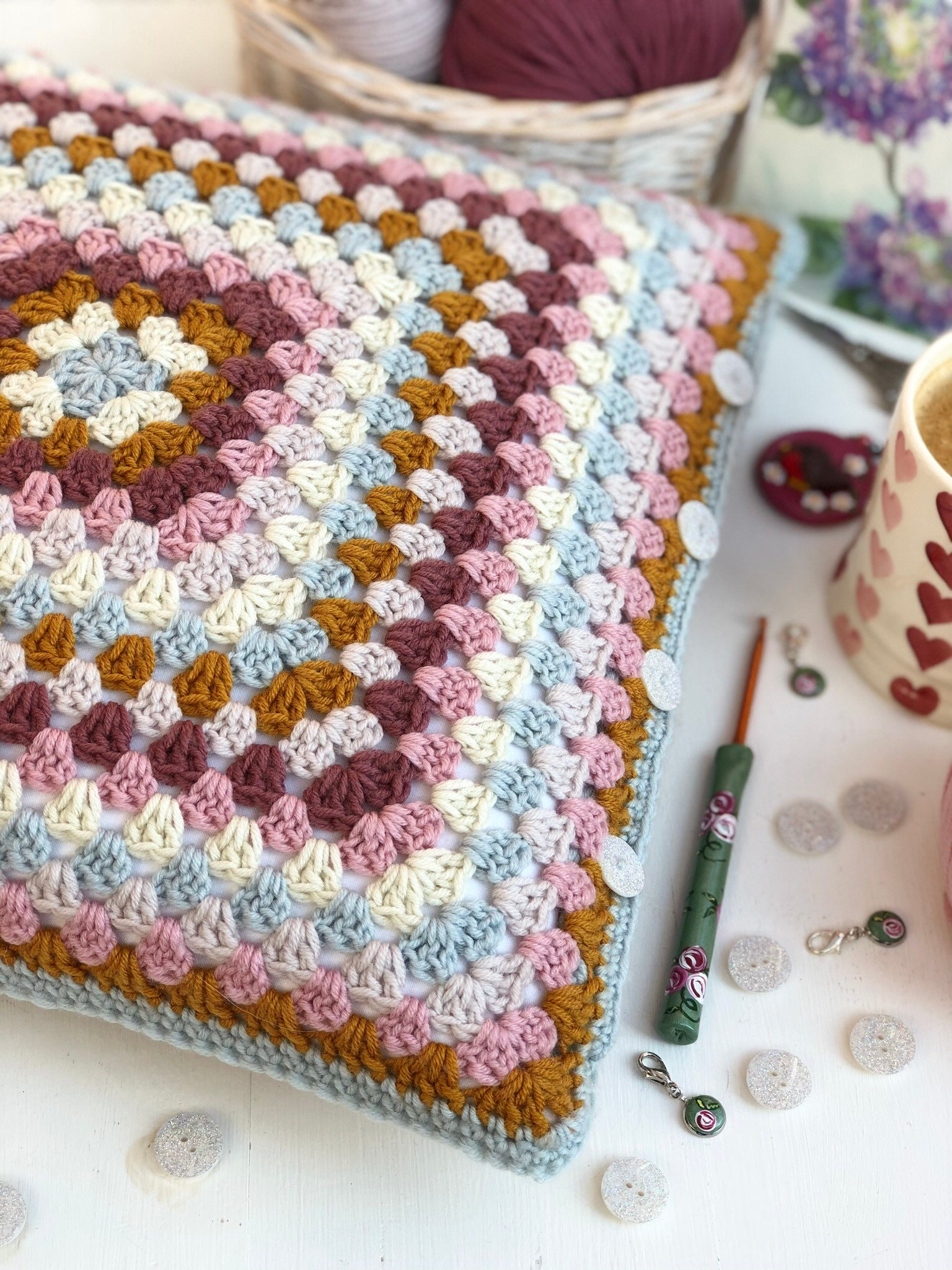 How to Make a Granny Square Pillow + Free Pattern