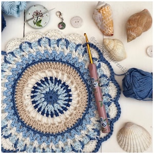 Crochet Mandala Pattern Mandala Doily pattern,Crochet Doily,Dorothy Mandala - Instant Download PDF Crochet Pattern Tutorial