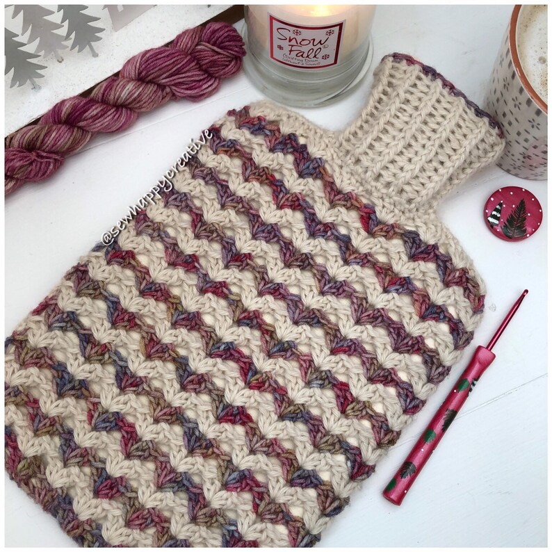 2 Granny Square Crochet Patterns Hot Water Bottle Cover Etsy