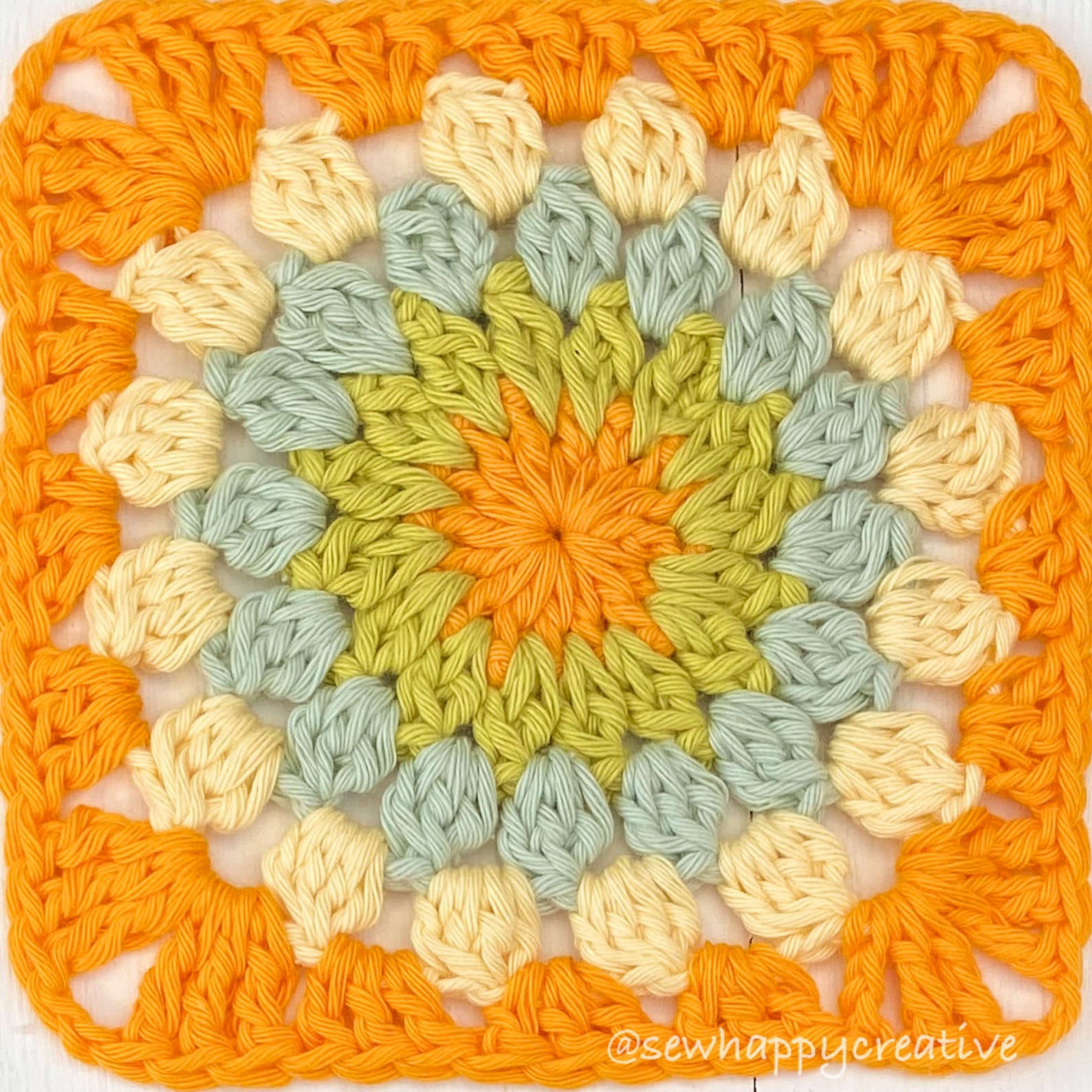 Sunburst Granny Square Crochet Pattern Motif for Blankets Etsy