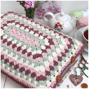 Rose Garden Crochet Pillow Pattern: Vintage Granny Square Cushion (PDF Pattern)SewHappyCreative