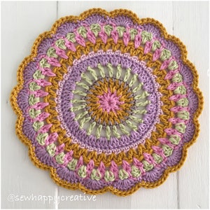 Crochet Mandala Pattern Mandala Doily pattern,Crochet Doily,Dorothy Mandala Instant Download PDF Crochet Pattern Tutorial image 7