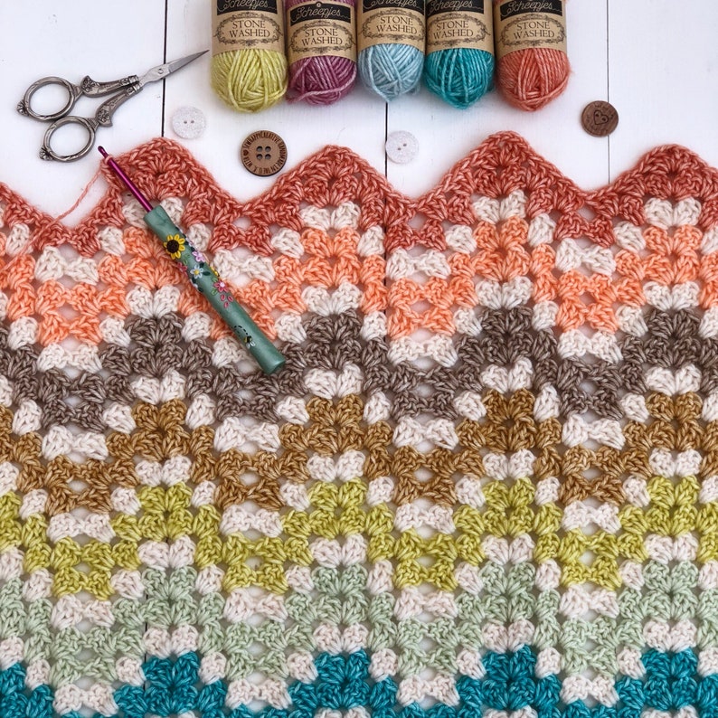 Festival Granny Ripple Crochet Blanket Pattern,Crochet Afghan blanket Pattern, pattern,PDF Pattern, PDF Crochet Tutorial Instant Download. image 5