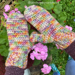 Crochet Mitten Pattern, Glove Pattern, Winter Warming Mitten Pattern, Instant Download, PDF Crochet Tutorial, PDF Pattern, SewHappyCreative image 4