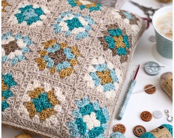 Granny Square Crochet Pattern,Crochet Pillow Pattern,Crochet Cushion pattern,PDF Pattern, PDF Crochet Tutorial Instant Download.