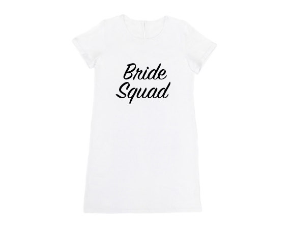 bride t shirt dress