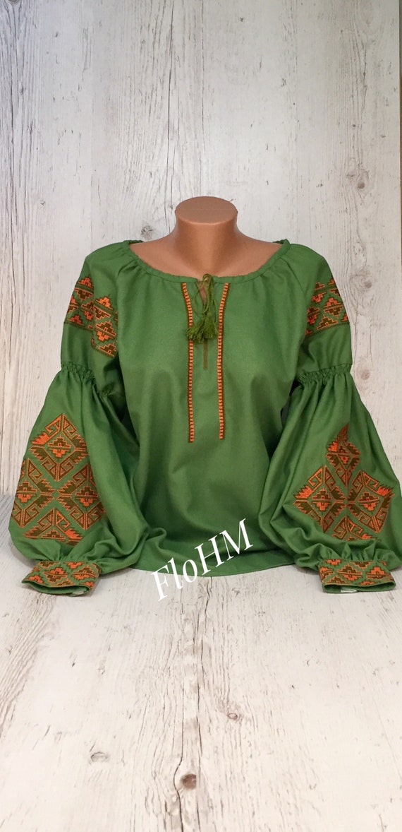 XS is reserved for Marie Ukrainian Vyshyvanka Ukrainian Embroidered Blouse Boho Style Romanian Blouse