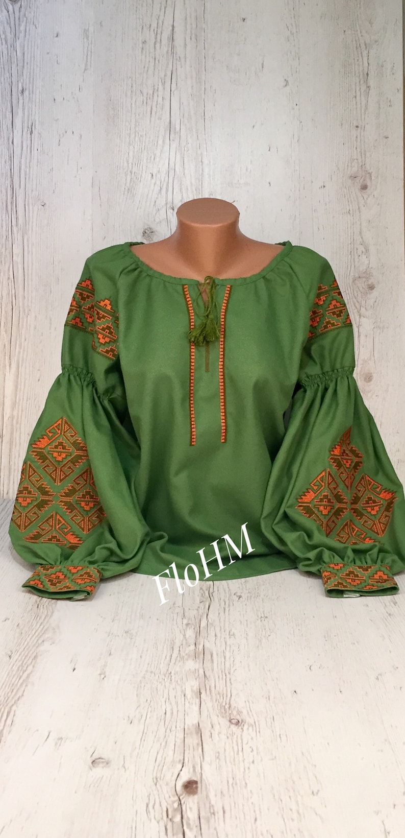 XS is reserved for Marie Ukrainian Vyshyvanka Ukrainian Embroidered Blouse Boho Style Romanian Blouse image 1