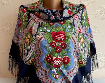 Oekraïne Oekraïense traditionele sjaal Hustka Boho Flower Wrap Foulard
