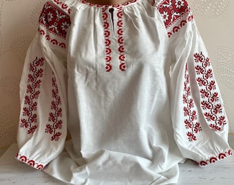 Oekraïne Oekraïens Vyshyvanka Geborduurd Blouse Shirt Sorochka Witte Boer Ethno Folk