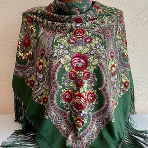 Ukrainian Traditional Ukrainian Shawl Hustka  Foulard Wrap Scarf Gift For Her