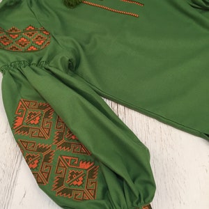 XS is reserved for Marie Ukrainian Vyshyvanka Ukrainian Embroidered Blouse Boho Style Romanian Blouse image 5