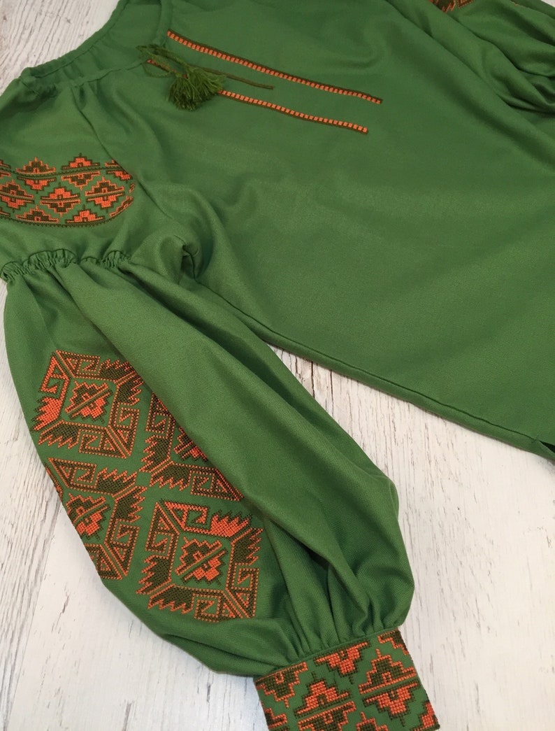XS is reserved for Marie Ukrainian Vyshyvanka Ukrainian Embroidered Blouse Boho Style Romanian Blouse image 5