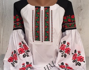 Oekraïense Vyshyvanka Oekraïense geborduurde blouse, Roemeense blouse, Boho blouse