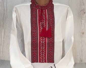 Oekraïense Vyshyvanka Oekraïens traditioneel geborduurd herenshirt, Roemeens shirt, etno folk shirt, cadeau voor hem