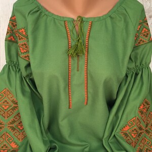 XS is reserved for Marie Ukrainian Vyshyvanka Ukrainian Embroidered Blouse Boho Style Romanian Blouse image 3