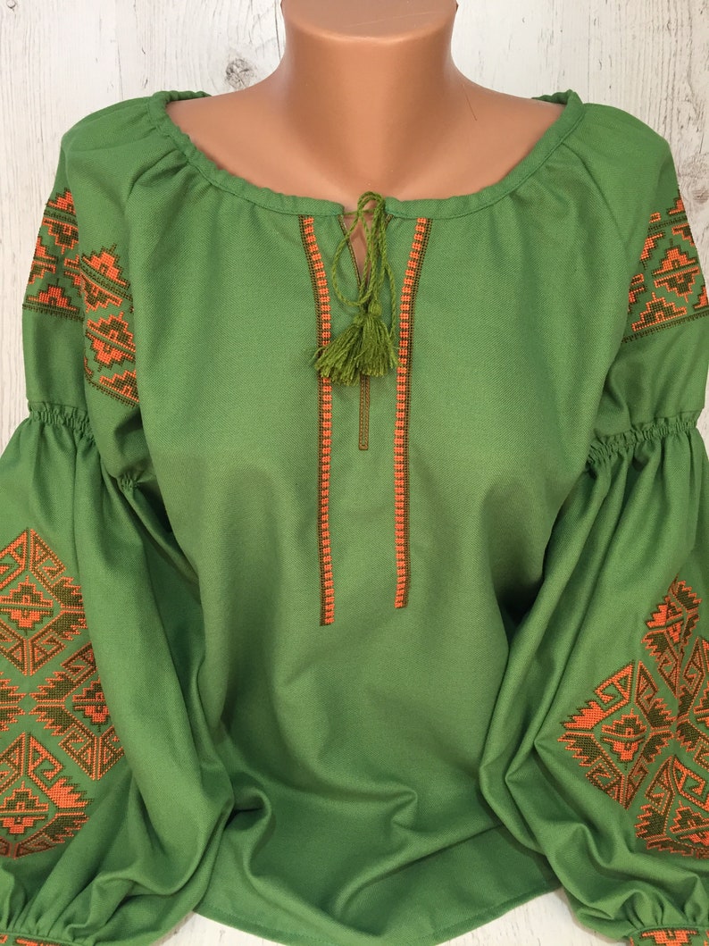 XS is reserved for Marie Ukrainian Vyshyvanka Ukrainian Embroidered Blouse Boho Style Romanian Blouse image 3