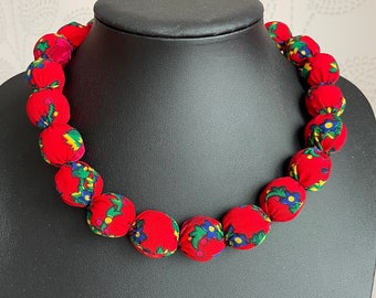 Ethno Boho Kralen Ketting Oekraïense Stijl Stof Vyshyvanka Accessorizes Gift Voor Haar