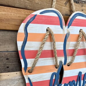Flip Flops Door Hanger | Summer Decor | Nautical Home Decor | Lakehouse ...