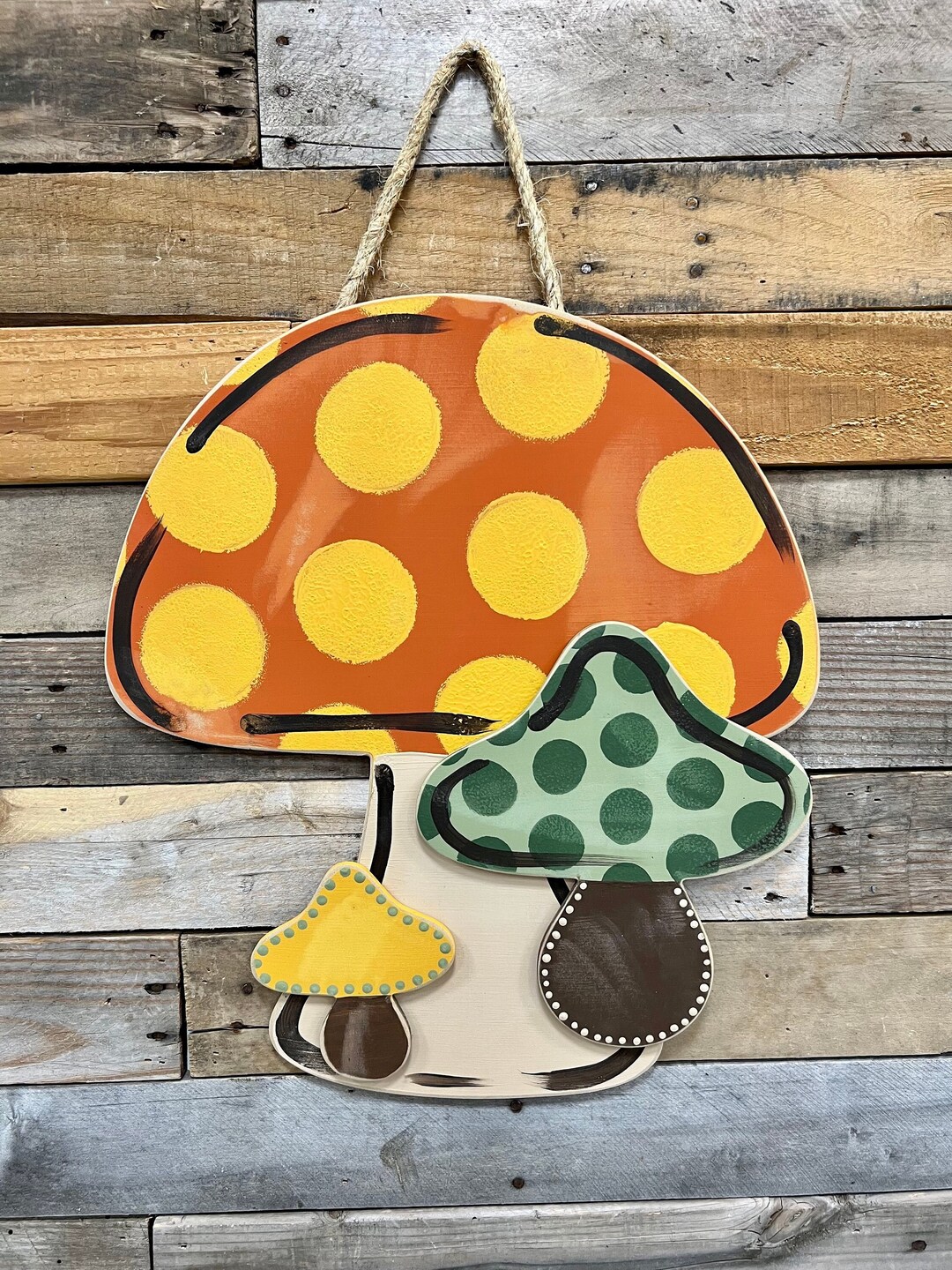 Mushroom Door Hanger | Nature Decor | Earthy Decor | Outdoor Decor ...