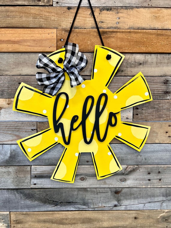 Sun Door Hanger | Summer Decor | Summer Door Hanger | Sunshine Decor | Hello Door Hanger