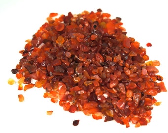 Bag of Carnelian Gemstone Chips 100 gr