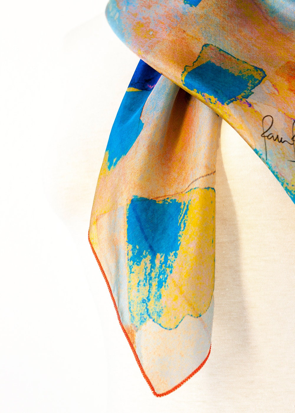 Silk Wrap scarf for wrist Small Blue Silk scarf bracelet Etsy