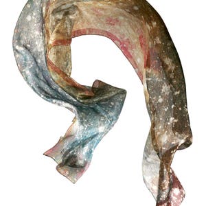 Galaxy Scarf Menswear accessory, Mens silk scarf 7th anniversary gift for him image 3