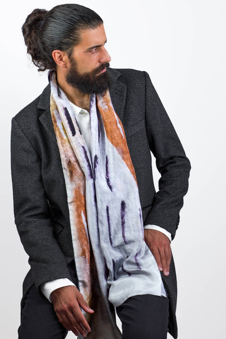 Men Scarf / Man Silk Scarf / Print / Mens / Clothing / Gift Etsy