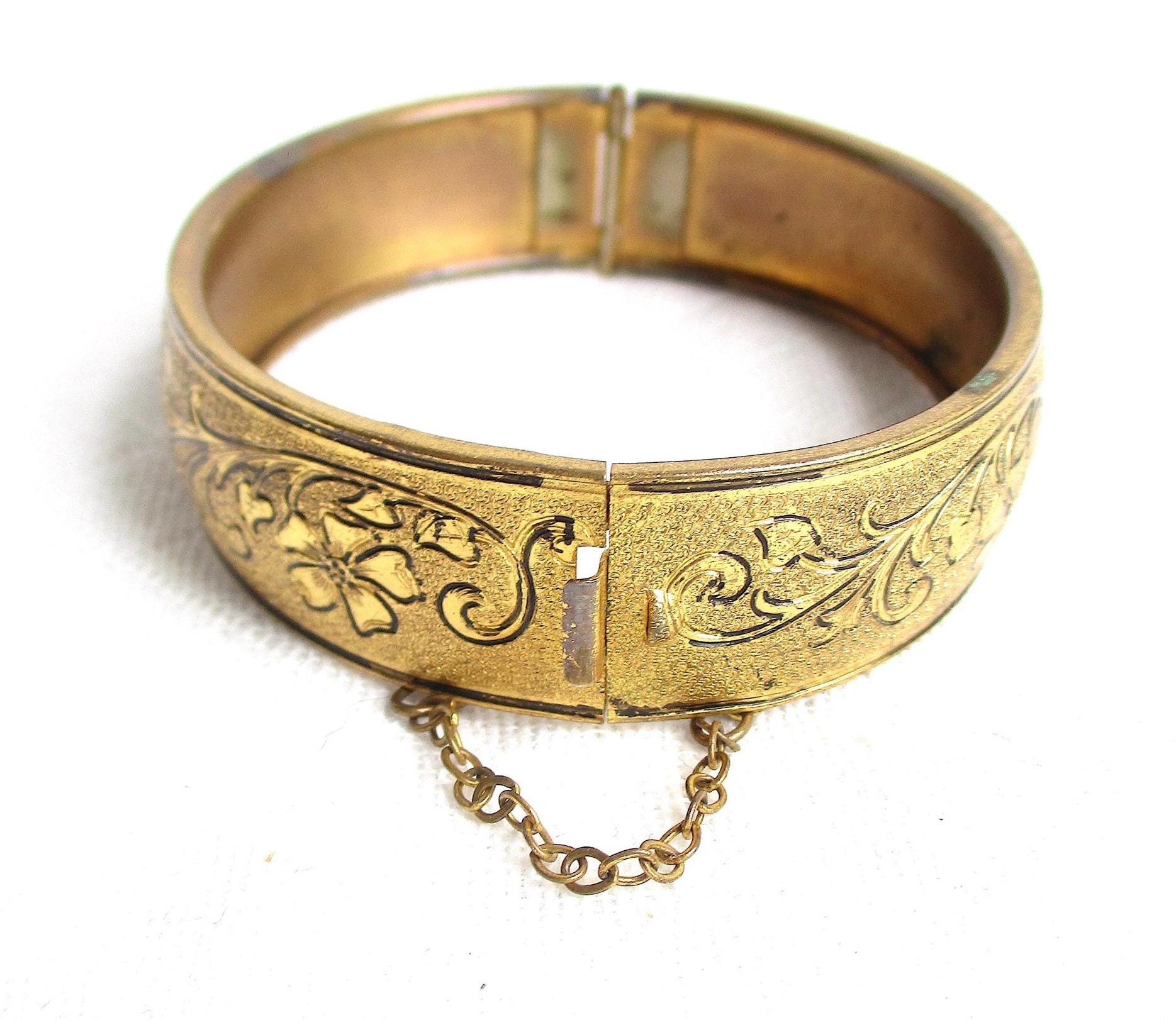 Vintage Art Deco Bangle Bracelet Peter Manickas 30s Pat 2114930