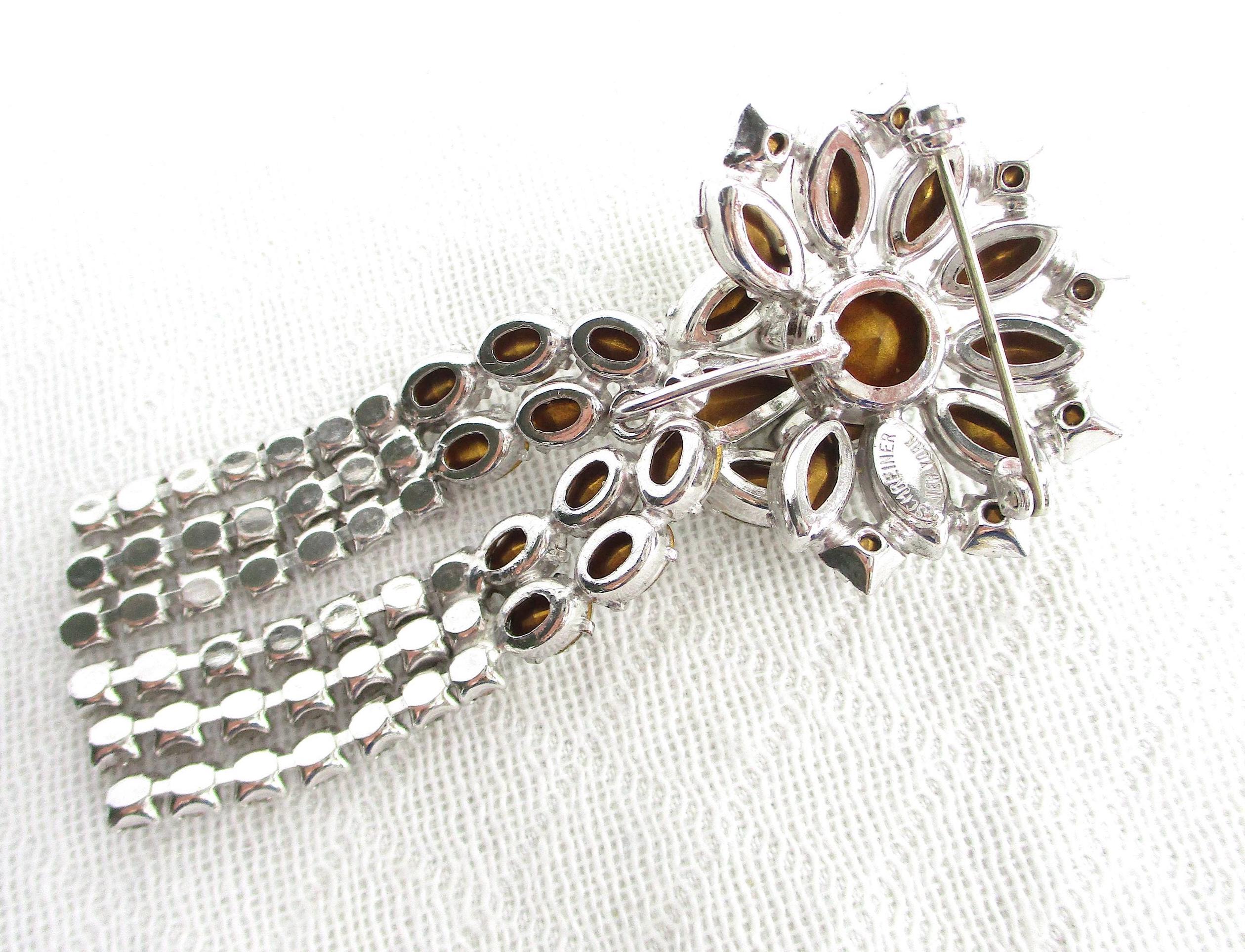 Schreiner New York Vintage Layered Rhinestone Dangling