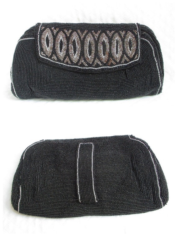 Pair of Vintage Black Handbags/Wallets - Black, S… - image 2