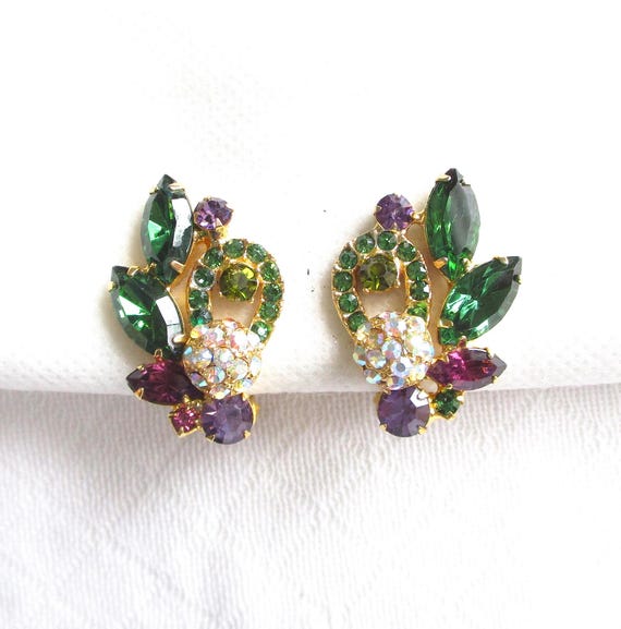 ジュリアナ スイカ＆グリーンラインストーン ヴィンテージジュエリー