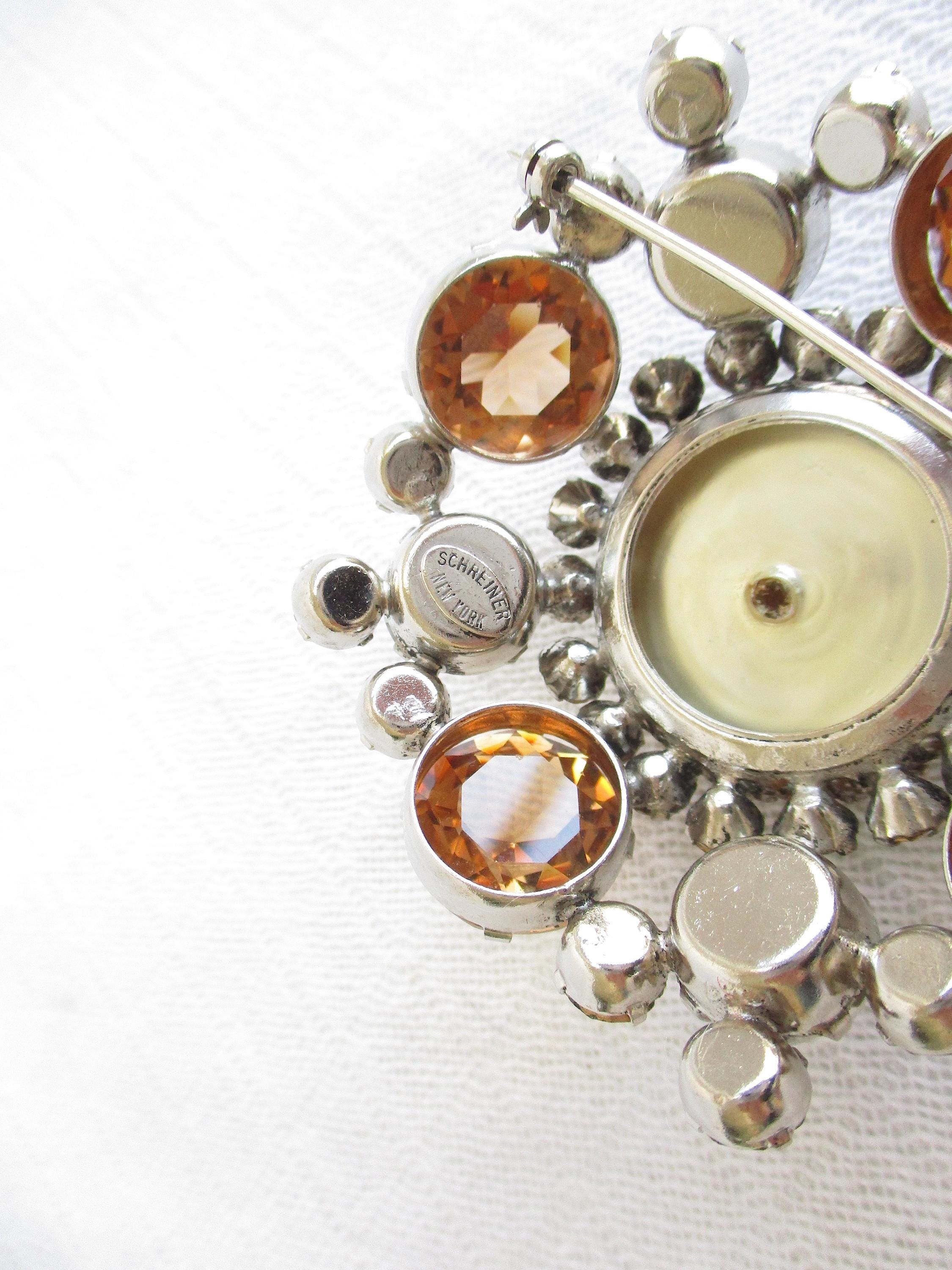 SCHREINER NEW YORK Signed Vintage Baroque Pearl & Inverted