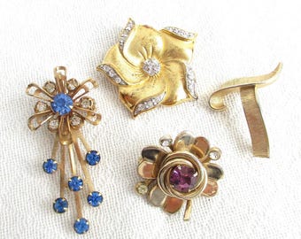 Lot De Bijoux Vintage à Détourner Ou Restaurer - Cuir Et Laiton - Occasion - Pour Créateurs