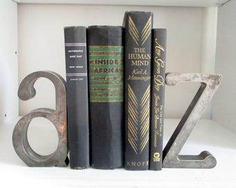 Vintage Aged Black Hard Cover Book Bundle - Four Old Library Books in Shades of Black - All Vintage/All Hard Cover - Vntg Book Decor