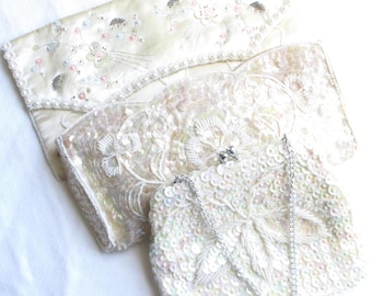 Trio of Sequin Vintage Handbags - La Regale Made in Japan, Du Val Handmade in Hong Kong and Donna - Beaded - Vintage Vanity Top
