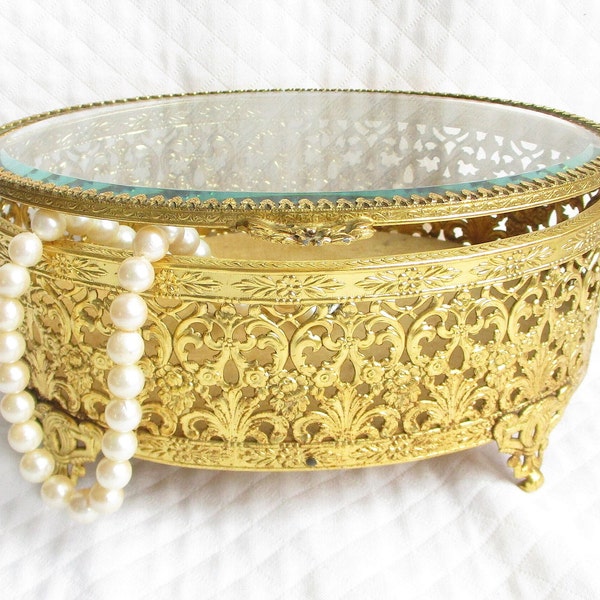 Glass Jewelry Casket Etsy