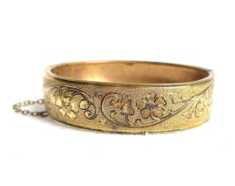 Vintage Art Deco Bangle Bracelet Peter Manickas 30s Pat 2114930 Other Pat Pend - 5/8" Wide - NY Estate Jewelry