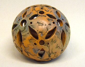 Light ball, terracotta, patinated