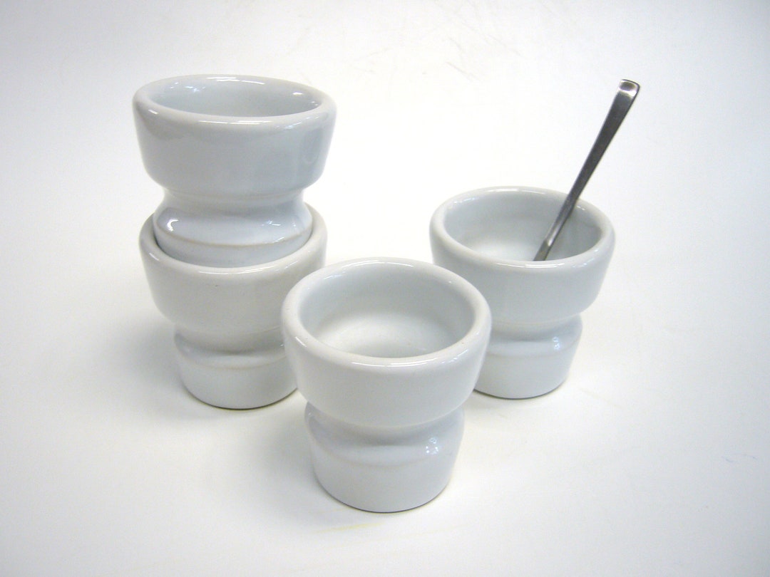 Four Ergonomic Espresso Cups Pottery Stoneware in a Shiny Etsy